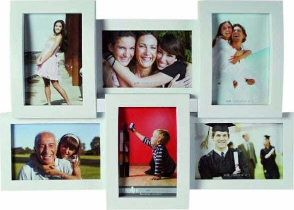 Portafoto Bianco 3d Cornice 46 X 33 Per 6 Fotografie Porta Foto Da Parete Casa e cucina/Decorazioni per interni/Album fotografici cornici e accessori/Cornici foto/Cornici da parete e da tavolo Trade Shop italia - Napoli, Commerciovirtuoso.it