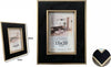 Portafoto-Cornice-Per-Foto-Poster-Quadri-Tele-15x20-Cm-Nera-Con-Bordi-Oro-70302