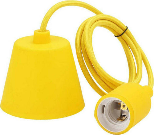 Portalampada A Sospensione Pendente Lampadario Soffitto E27 Giallo Dt-j01 1 Mt Portalampade > Lampadari Trade Shop italia - Napoli, Commerciovirtuoso.it