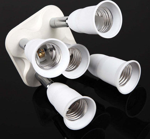 PORTALAMPADA ADATTATORE E27 5 IN 1 PER LAMPADE LAMPADINE ATTACCHI ORIENTABILI  Trade Shop italia - Napoli, Commerciovirtuoso.it