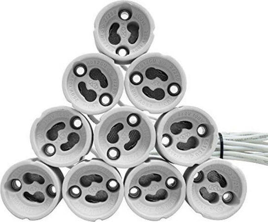 Portalampada-Con-Attacco-Gu10-Per-Faretto-Lampadina-220v-Da-Incasso-In-Ceramica