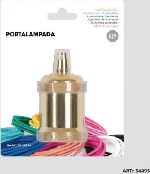 Portalampada E27 In Alluminio Vintage Retr? Colore Oro Lampada Decorativa 54495 Commercio Industria e Scienza/Impianti elettrici/Prodotti optoelettronici/Portalampade Trade Shop italia - Napoli, Commerciovirtuoso.it