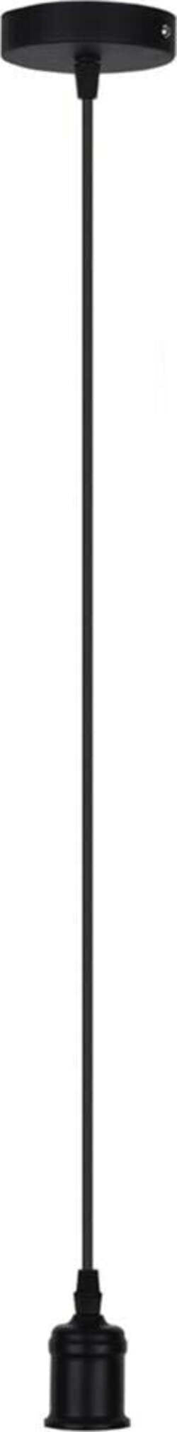 Portalampada-E27-Lampadario-A-.-Sospensione-Porta-Lampada-Lampadina-2-Mt-Nero-Universo