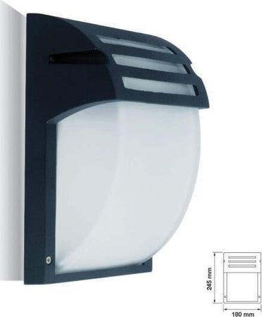Portalampada-Esterno-Alluminio-Vetro-Nero-Vt7076-E27-Ip44-Illuminazione