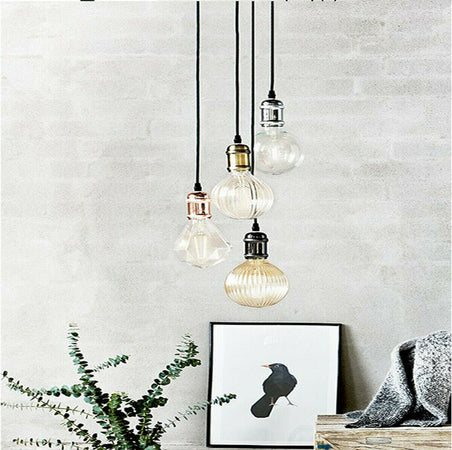 Portalampada Lampadario Sospensione Soffitto Pendente E27 Vintage 1 Metro Ottone Portalampade > Lampadari Trade Shop italia - Napoli, Commerciovirtuoso.it
