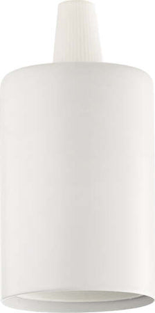 Portalampada-Metallo-Bianco-1-Luce-E27-Liscio