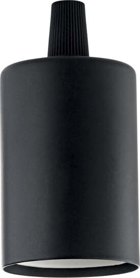 Portalampada-Metallo-Nero-1-Luce-E27-Liscio