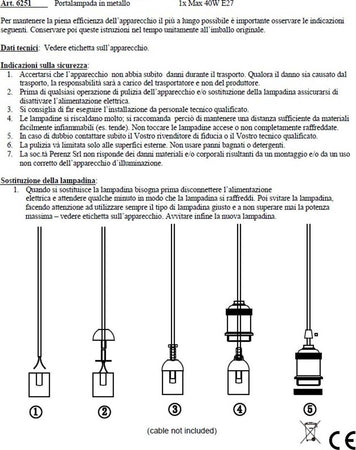 Portalampada-metallo-Perenz-6251-E27-LED-moderno-bianco-opaco-nero-opaco-cromo-lucido-cromo-spazzolato-interno