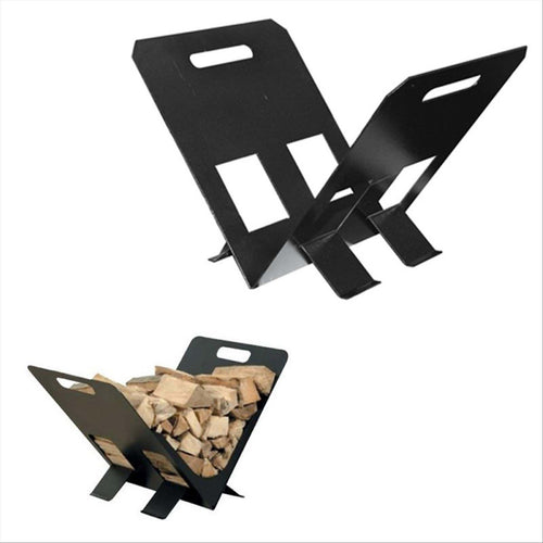 Portalegna leggio per stufa e camino in ferro battuto 38 x 30 x h 27 cm Fai da te/Caminetti e accessori/Accessori per caminetto/Culle portalegna La Zappa - Altamura, Commerciovirtuoso.it