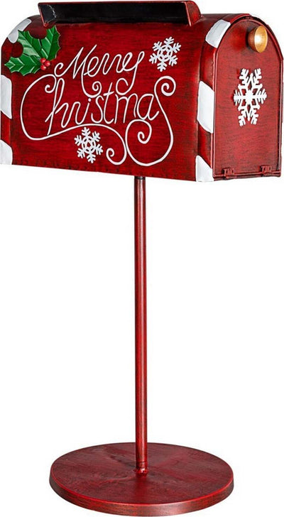 Portalettere decorativo natalizio in metallo color rosso decorazione natalizia Casa e cucina/Decorazioni per interni/Addobbi e decorazioni per ricorrenze/Decorazioni natalizie/Ghirlande e corone MagiediNatale.it - Altamura, Commerciovirtuoso.it