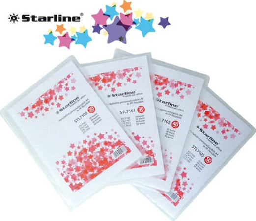 Portalistini personalizzabile - PPL - 22x30 cm - 40 buste - trasparente - Starline Cancelleria e prodotti per ufficio/Archivio ufficio e accessori per scrivania/Raccoglitori e accessori per raccoglitori/Raccoglitori/Portalistini Eurocartuccia - Pavullo, Commerciovirtuoso.it