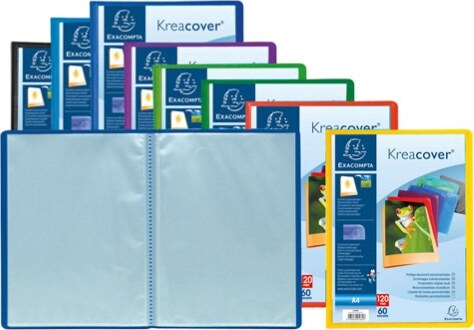 Portalistini personalizzabile Kreacover - 21x29 7cm - 40 buste - colori assortiti - Exacompta Cancelleria e prodotti per ufficio/Archivio ufficio e accessori per scrivania/Raccoglitori e accessori per raccoglitori/Raccoglitori/Portalistini Eurocartuccia - Pavullo, Commerciovirtuoso.it