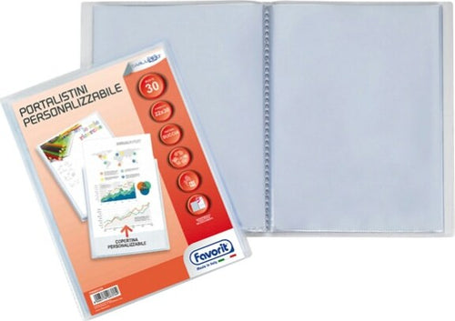 Portalistini personalizzabile Sviluppo - buccia - 22x30 cm - 30 buste - trasparente - Favorit Cancelleria e prodotti per ufficio/Archivio ufficio e accessori per scrivania/Raccoglitori e accessori per raccoglitori/Raccoglitori/Portalistini Eurocartuccia - Pavullo, Commerciovirtuoso.it