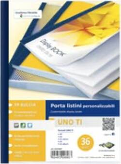 Portalistini personalizzabile Uno TI - 22 x 30 cm - 36 buste - blu - Sei Rota Cancelleria e prodotti per ufficio/Archivio ufficio e accessori per scrivania/Raccoglitori e accessori per raccoglitori/Raccoglitori/Portalistini Eurocartuccia - Pavullo, Commerciovirtuoso.it