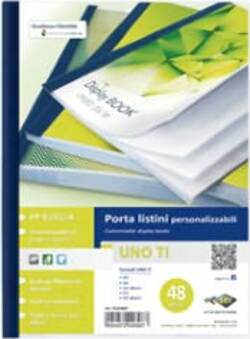 Portalistini personalizzabile Uno TI - 22 x 30 cm - 48 buste - blu - Sei Rota Cancelleria e prodotti per ufficio/Archivio ufficio e accessori per scrivania/Raccoglitori e accessori per raccoglitori/Raccoglitori/Portalistini Eurocartuccia - Pavullo, Commerciovirtuoso.it
