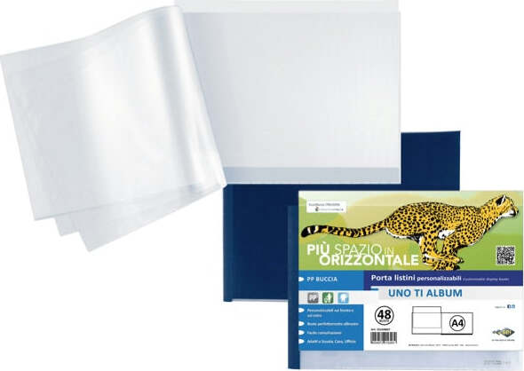 Portalistini personalizzabile Uno TI - 42x30 cm (album) - 24 buste - blu - Sei Rota Cancelleria e prodotti per ufficio/Archivio ufficio e accessori per scrivania/Raccoglitori e accessori per raccoglitori/Raccoglitori/Portalistini Eurocartuccia - Pavullo, Commerciovirtuoso.it