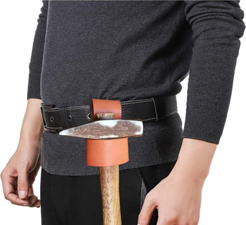 Portamartello realizzato in cuoio resistente per contenere un martello Fai da te/Utensili elettrici e a mano/Utensili a mano/Martelli e magli/Martelli da carpentiere La Zappa - Altamura, Commerciovirtuoso.it