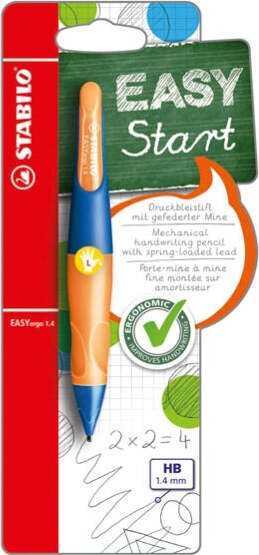 Portamine Easyergo - 1 4mm + 3 mine - per mancini - ultramarine-orange - Stabilo Cancelleria e prodotti per ufficio/Penne matite scrittura e correzione/Matite/Portamine Eurocartuccia - Pavullo, Commerciovirtuoso.it