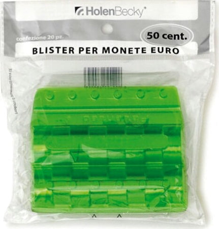 Portamonete - PVC - 50 cent - verde - HolenBecky - blister 20 pezzi Cancelleria e prodotti per ufficio/Archivio ufficio e accessori per scrivania/Casseforti portamonete e contabanconote/Piccole casseforti per contanti e assegni Eurocartuccia - Pavullo, Commerciovirtuoso.it