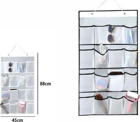 Portaoggetti-Organizer-Appendere-Parete-16-Tasche-In-Tessuto-Bagno-Camera-69593