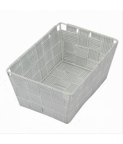 Portaoggetti Organizer Bagno Camera Cucina Tessuto Grigio Chiaro 19x14x9cm 79006