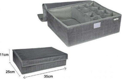 Portaoggetti-Tessuto-Organizer-Contenitore-Biancheria-13-Posti-35x25x11cm-69721