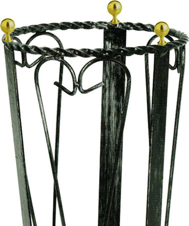 Portaombrelli in ferro battuto h 48 cm nero con pomelli in ottone Casa e cucina/Arredamento/Ingresso/Portaombrelli Decor Space - Altamura, Commerciovirtuoso.it