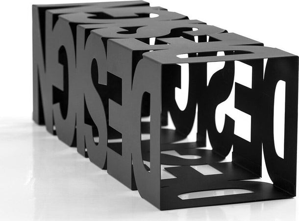 Portaombrelli-in-Ferro-Design-Quadrato-Stand-Nero-Vaschetta-Salvagoccia