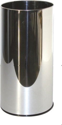 Portaombrelli tondo - metallo - diametro 24 cm - altezza 49 cm - 20 litri - inox - StilCasa Casa e cucina/Arredamento/Ingresso/Portaombrelli Eurocartuccia - Pavullo, Commerciovirtuoso.it