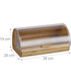 Portapane A Scomparsa Cassetta Richiudibile Con Coperchio 19 X 38 X 26 Cm Legno