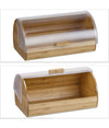 Portapane A Scomparsa Cassetta Richiudibile Con Coperchio 19 X 38 X 26 Cm Legno