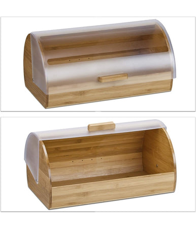 Portapane A Scomparsa Cassetta Richiudibile Con Coperchio 19 X 38 X 26 Cm Legno