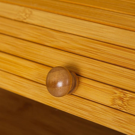 PORTAPANE IN LEGNO DI BAMBU' CUCINA CASSETTO PORTA PANE CON APERTURA SERRANDINA Casa e cucina/Organizzazione interni/Contenitori e barattoli da cucina/Conservazione cibi/Portapane Trade Shop italia - Napoli, Commerciovirtuoso.it