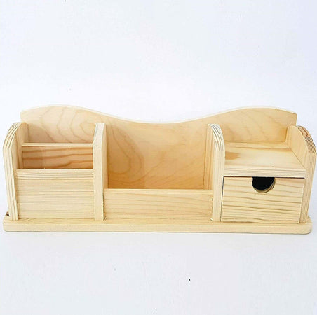 Portapenne 5 Spazi Cassetto Legno Rf_63813 Organizzatore 28x8x7cm Portaoggetti Casa, arredamento e bricolage > Arredamento > Portaoggetti Trade Shop italia - Napoli, Commerciovirtuoso.it