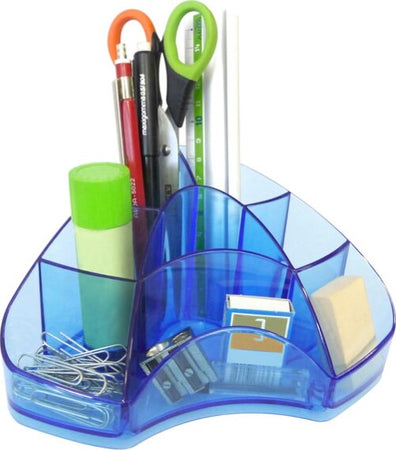 Portapenne Multipot Classic - 14x20x9 cm - azzurro trasparente - Arda Cancelleria e prodotti per ufficio/Archivio ufficio e accessori per scrivania/Accessori da scrivania e archiviazione/Vaschette portacorrispondenza Eurocartuccia - Pavullo, Commerciovirtuoso.it