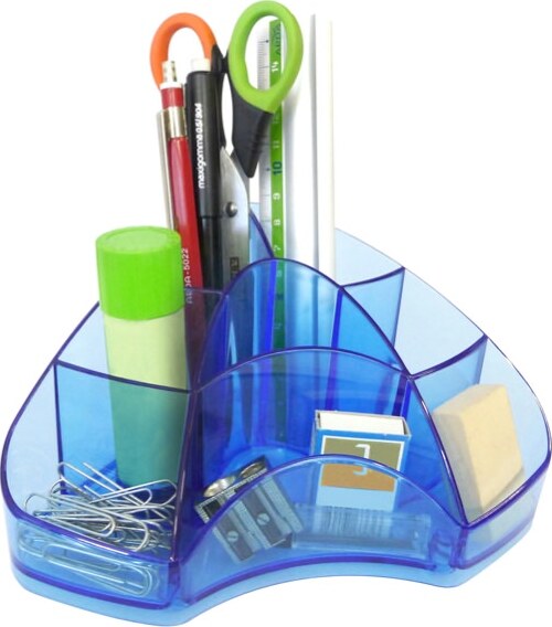 Portapenne Multipot Classic - 14x20x9 cm - azzurro trasparente - Arda Cancelleria e prodotti per ufficio/Archivio ufficio e accessori per scrivania/Accessori da scrivania e archiviazione/Vaschette portacorrispondenza Eurocartuccia - Pavullo, Commerciovirtuoso.it