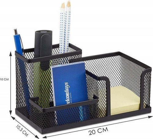 PORTAPENNE POST IT NERO RETE 3 SCOMPARTI PENNA MATITE PORTA BIGLIETTI ORGANIZER  Trade Shop italia - Napoli, Commerciovirtuoso.it