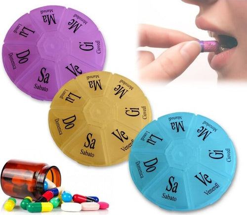 Portapillole Porta Pillole Pill Box 7 Giorni Settimanale 7 Scomparti Tascabile Salute e cura della persona/Ausili per la mobilità e vita quotidiana/Ausili per la memoria Trade Shop italia - Napoli, Commerciovirtuoso.it