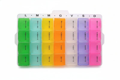Portapillole-Porta-Pillole-Pill-Box-7-Giorni-Settimanale-Mattina-Pomeriggio-Sera
