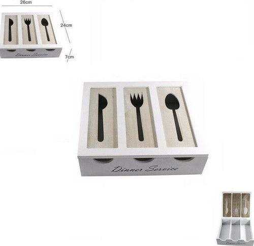 Portaposate In Legno 3 Scomparti Stoviglie Shabby Chic Arredamento Casa Cucina > Accessori cucina Trade Shop italia - Napoli, Commerciovirtuoso.it