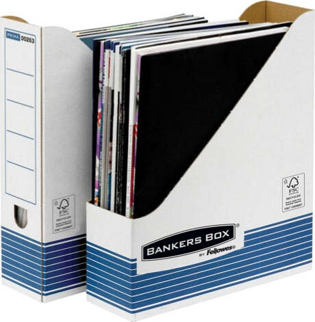 Portariviste Bankers Box System - 7 8x31 1x25 8 cm - bianco-blu - Fellowes [multipack] 10 pezzi Cancelleria e prodotti per ufficio/Archivio ufficio e accessori per scrivania/Archivio ufficio/Cartelle/Portariviste Eurocartuccia - Pavullo, Commerciovirtuoso.it
