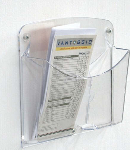 Portariviste da parete Ice - 2 tasche 1-3 A4 - Tecnostyl - set 2 pezzi Cancelleria e prodotti per ufficio/Archivio ufficio e accessori per scrivania/Accessori da scrivania e archiviazione/Portabrochure Eurocartuccia - Pavullo, Commerciovirtuoso.it