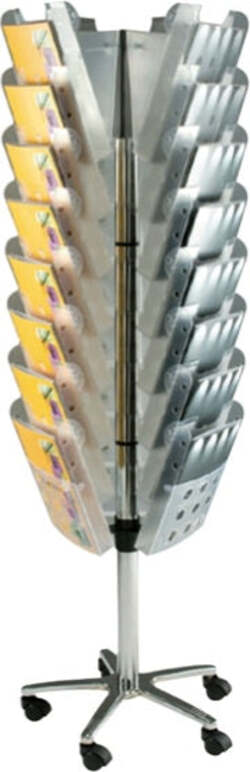 Portariviste girevole da terra Carousel Stacker - 24 vaschette A4 - Tecnostyl Cancelleria e prodotti per ufficio/Archivio ufficio e accessori per scrivania/Accessori da scrivania e archiviazione/Portabrochure Eurocartuccia - Pavullo, Commerciovirtuoso.it