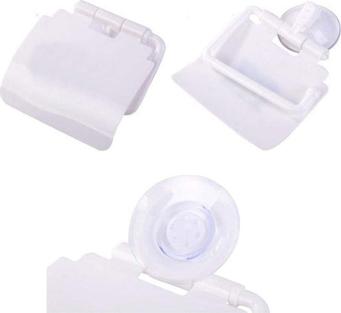 Portarotolo Carta Igienica Con Ventosa A Parete Porta Rotolo In Plastica Copri Set da Bagno Trade Shop italia - Napoli, Commerciovirtuoso.it