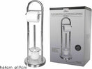 Portarotolo-Con-Scopino-e-Porta-Scopino-Acciaio-Accessori-Bagno-WC-64cm-moderno