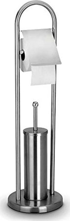 PORTAROTOLO CON SCOPINO E PORTA SCOPINO IN ACCIAIO ACCESSORI BAGNO WC 76 CM  Trade Shop italia - Napoli, Commerciovirtuoso.it