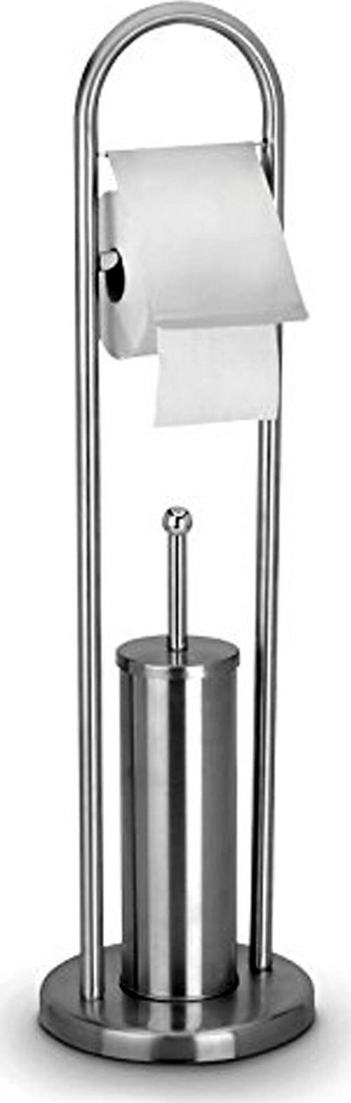 PORTAROTOLO CON SCOPINO E PORTA SCOPINO IN ACCIAIO ACCESSORI BAGNO WC 76 CM  Trade Shop italia - Napoli, Commerciovirtuoso.it