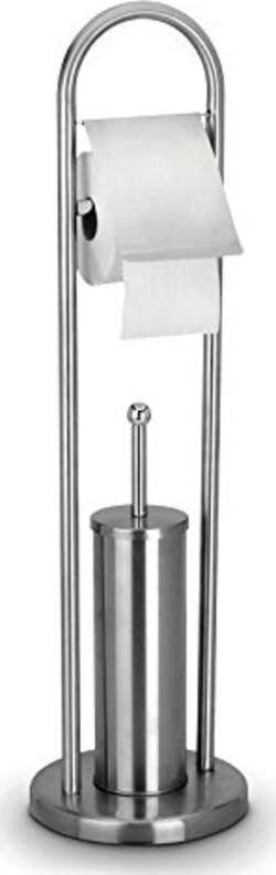 Portarotolo-Con-Scopino-e-Porta-Scopino-In-Acciaio-Accessori-Bagno-WC-80-cm