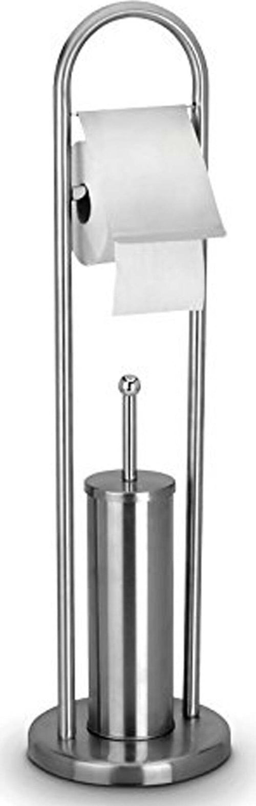 PORTAROTOLO CON SCOPINO E PORTA SCOPINO IN ACCIAIO ACCESSORI BAGNO WC 80 CM  Trade Shop italia - Napoli, Commerciovirtuoso.it