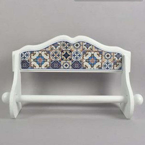 Portarotolo-Parete-Carta-Cucina-Rotolo-Scottex-E-Alluminio-Legno-Bianco-20x10x35